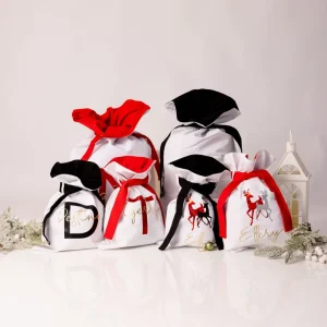 Modern Name and Initial Personalised Santa Sacks