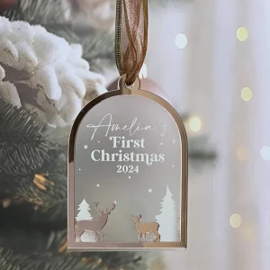 BESTSELLER! Personalised Bauble First Christmas For New Baby