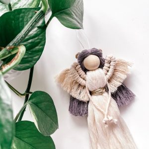 Handmade Macrame Christmas Angel Decoration