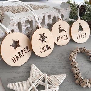 Personalised Mix & Match Wooden Christmas Ornaments