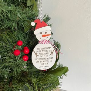 Child's Height Measure Snowman Christmas Ornament