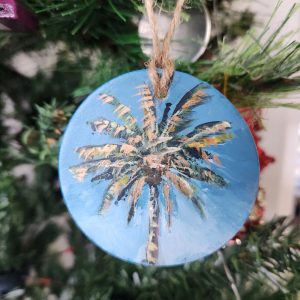 Handpainted Palm Tree Beach Christmas Ornament - Assorted Designs