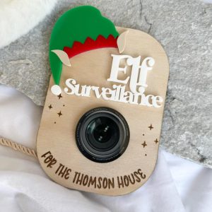 Personalised Elf Surveillance Camera Sign