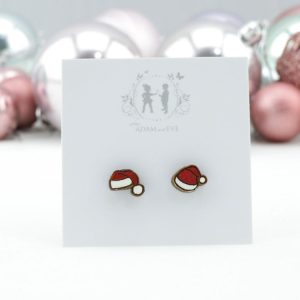 Santa Hat Christmas Stud Earrings