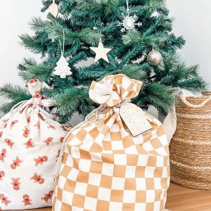 Santa Sack - Mustard Check - Australian Made