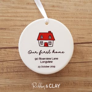 "Our First Home" Personalised Christmas Ornament