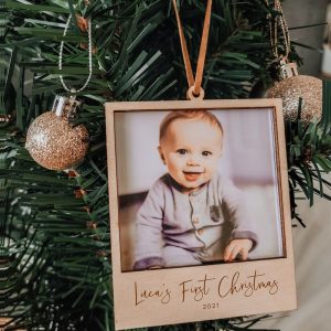 Personalised with Photo "Baby's First Christmas" Ornament