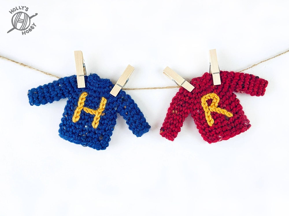 Handmade Crochet Mini Christmas Sweater Ornament