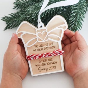 Personalised Kid's Height Measurement Christmas Ornament