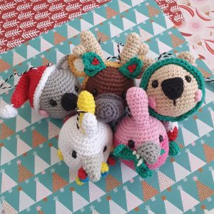 Handmade Crochet Australian Animal Christmas Tree Ornaments