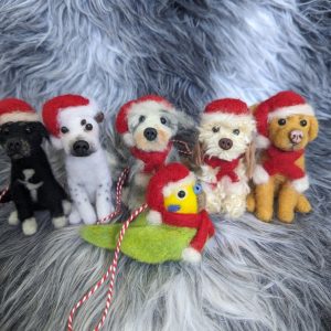 Custom Hand-Felted Pet Christmas Tree Ornament