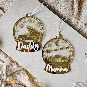 Personalised Layered Christmas Scene Ornament