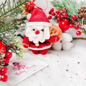 Crochet Santa with Sack Christmas Tree Ornament