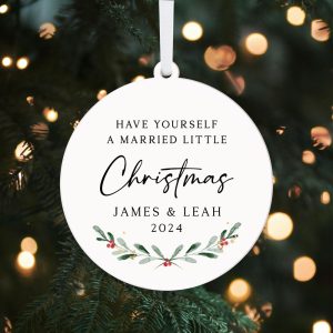 "Have Yourself a Married Little Christmas" Personalised Tree Ornament