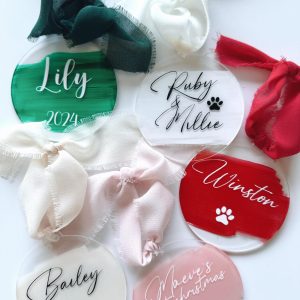 Handmade Personalised Acrylic Christmas Ornament