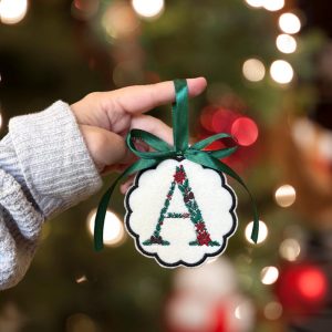 Personalised Embroidered Felt Christmas Tree Ornament