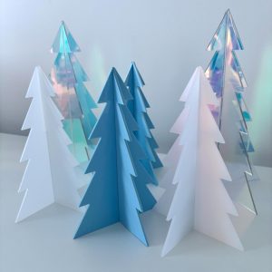 Acrylic Christmas Trees Table Decorations