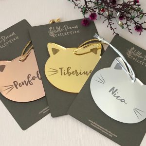 Personalised Pet Christmas Ornament Cat or Bone Shaped
