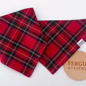 Personalised Tartan Christmas Dog Bandana