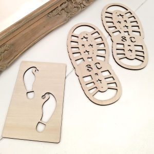 Wooden Elf and or Santa Footprints