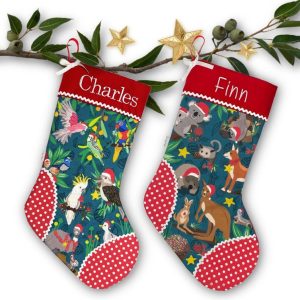 Handmade Personalised Australian Animal & Bird Stockings