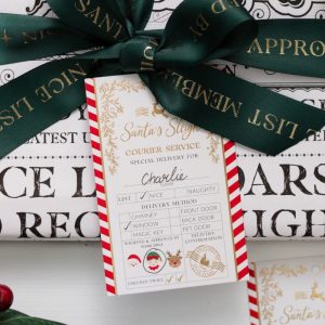 Santa's Sleigh Special Delivery Christmas Gift Tags - Set of 6