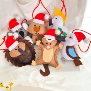 Handmade Felt Australian Animal Christmas Decorations