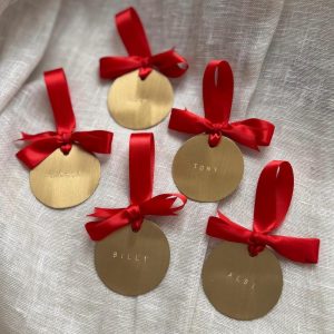 Personalised Brass Heirloom Christmas Ornament