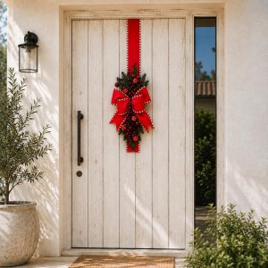 Double-Sided Over-the-Door Christmas Bow